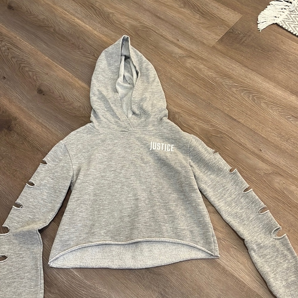 Justice active cropped hoodie